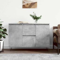 Berkfield Home Sideboard Concrete Grey 104x35x70 cm Engineered Wood - Size: 104 x 35 x 70 cm - thumbnail 2
