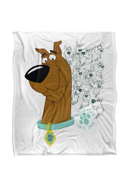 Warner Brothers Scooby Doo Officially Licensed Silky Touch Super Soft Throw Blanket 152 x 127 cm in White - image 1