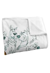 Warner Brothers Scooby Doo Officially Licensed Silky Touch Super Soft Throw Blanket 152 x 127 cm in White - thumbnail 3