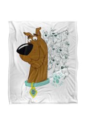 Warner Brothers Scooby Doo Officially Licensed Silky Touch Super Soft Throw Blanket 152 x 127 cm in White - thumbnail 1