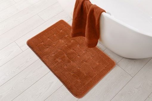 New Edge Blinds Shades Collection Bath Mat in Orange - Size: 45 cm width x 75 cm drop - image 1