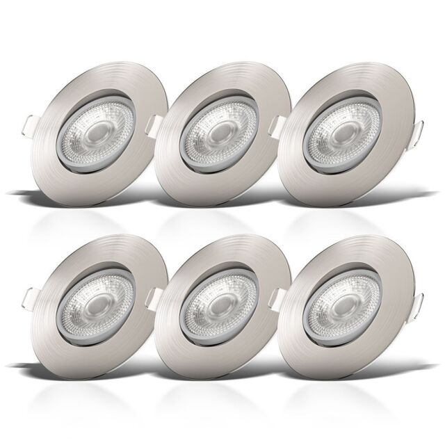 B.K.Licht 6 Pack Matt Nickel 6x4.9W LED Recessed Light in Metallics - image 1