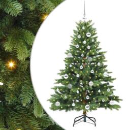 Berkfield Home Beautiful Artificial Christmas Tree with 150 LEDs Green 150 cm PE - thumbnail 3
