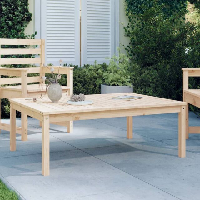 Berkfield Home Garden Table 121x82.5x45 cm Solid Wood Pine in Brown - image 1