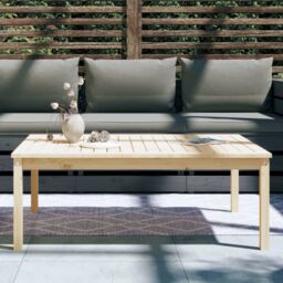 Berkfield Home Garden Table 121x82.5x45 cm Solid Wood Pine in Brown - thumbnail 3