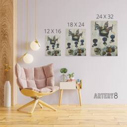 "Artery8 Still Life with Three Puppies Paul Gauguin Canvas Wall Art Print in White - Size: W12"" x H16""" - thumbnail 4