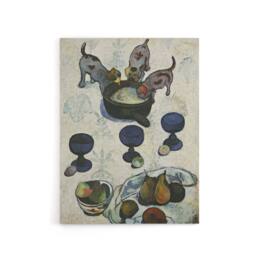 "Artery8 Still Life with Three Puppies Paul Gauguin Canvas Wall Art Print in White - Size: W12"" x H16""" - thumbnail 1