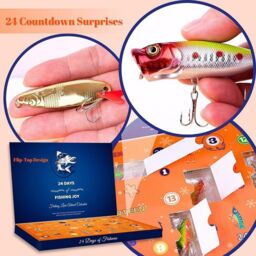 Leaper Christmas Fishing Lure Decoration Advent Calendar in Dark Blue - thumbnail 5