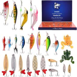 Leaper Christmas Fishing Lure Decoration Advent Calendar in Dark Blue
