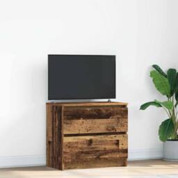 Berkfield Home TV Cabinet Old Wood 60x35x54 cm Engineered Wood in Brown - Size: 60 x 35 x 54 cm - thumbnail 2