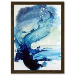 Artery8 Eduard Tomek Sea Abstract Lighthouse Painting Artwork Framed Wall Art Print A4 in Brown - thumbnail 1