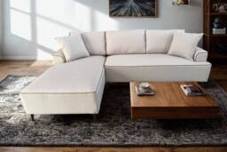 DS Living The Milano Edge 3 Seater Right Hand Corner Sofa in Beige