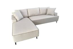 DS Living The Milano Edge 3 Seater Right Hand Corner Sofa in Beige - thumbnail 4