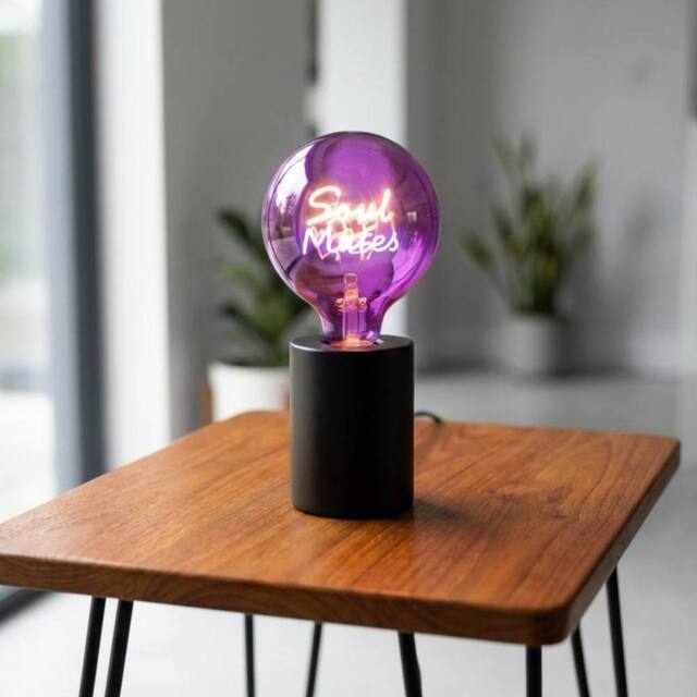 Garden Greatness Soul Mates LED Text Lamp in Beige - image 1
