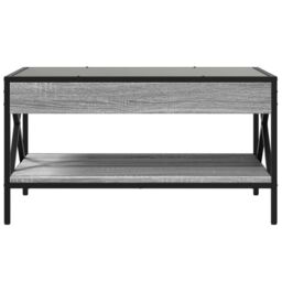 Berkfield Home Coffee Table with Infinity LED Grey Sonoma 70x50x38 cm - Size: 70 x 50 x 38 cm - thumbnail 6