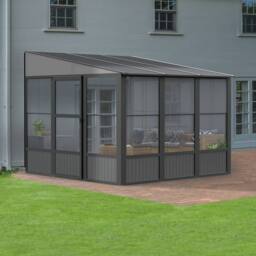 Rowlinsons Sojag Charleston Conservatory 3m x 3m - L308.9 x W306 x H244.5 cm in Grey - thumbnail 2