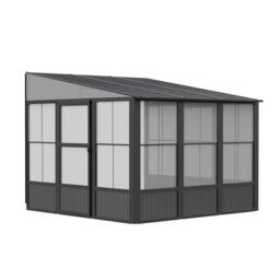 Rowlinsons Sojag Charleston Conservatory 3m x 3m - L308.9 x W306 x H244.5 cm in Grey - thumbnail 1