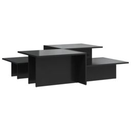 Berkfield Home Coffee Tables 2 pcs High Gloss Black Engineered Wood - thumbnail 2