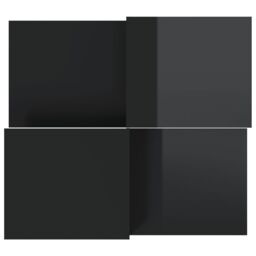 Berkfield Home Coffee Tables 2 pcs High Gloss Black Engineered Wood - thumbnail 6