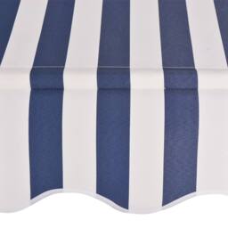 Berkfield Home Manual Retractable Awning 300 cm Blue & White Stripes - thumbnail 4