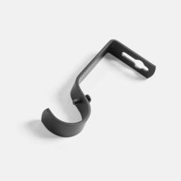 OHS Curtain Pole Extendable 28mm Metal Finnials Twist End Rod Fittings in Black - Size: 220 cm - thumbnail 5