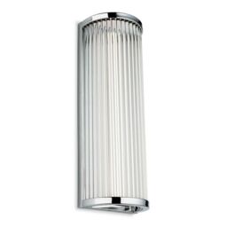 Netlighting Jewel Integrated LED Bathroom Flush Wall Light Chrome with Clear Glass Rods IP44 in White