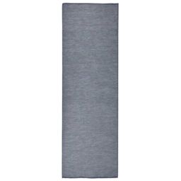Berkfield Home Outdoor Flatweave Rug 80x250 cm Blue - Size: 100 cm diameter - thumbnail 1