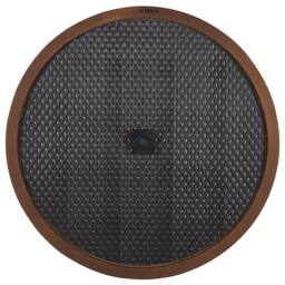 Wyld and Coco Round Wall Clock 60 cm Dark Brown Handmade Diamond Face - thumbnail 3
