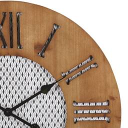 Wyld and Coco Round Wall Clock 60 cm Dark Brown Handmade Diamond Face - thumbnail 5