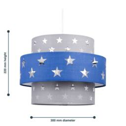 Kelvenix Easy Fit Light Shade Star Design 2 Tier Ceiling Lighting Bedroom in White - thumbnail 3