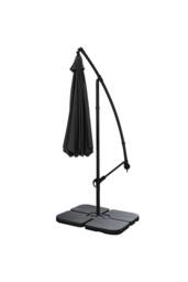Living and Home 3M Large Banana Cantilever Patio Parasol for Outdoor Sunshade and Rain with a Cross base and a Square Base in Black - thumbnail 4