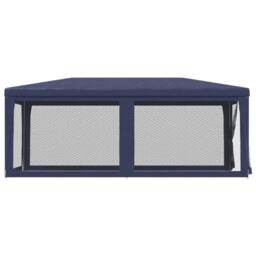 Berkfield Home Party Tent with 6 Mesh Sidewalls Blue 3x6 m HDPE - thumbnail 4