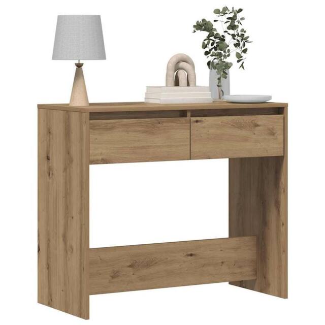 Berkfield Home Decorative Console Table Artisan Oak 89x41x76.5 cm Engineered Wood in Brown - image 1