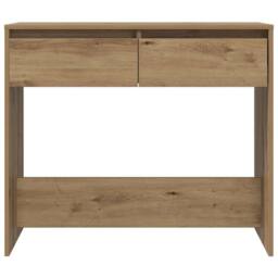 Berkfield Home Decorative Console Table Artisan Oak 89x41x76.5 cm Engineered Wood in Brown - thumbnail 5