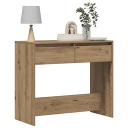 Berkfield Home Decorative Console Table Artisan Oak 89x41x76.5 cm Engineered Wood in Brown
