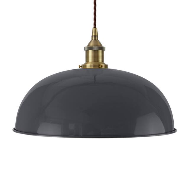 SE Home Slate Grey Worcester Pendant Light - Antique Brass - Brown Twisted - image 1