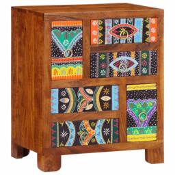Berkfield Home Sideboard Multicolour 50x35x60 Solid Wood Acacia - thumbnail 2
