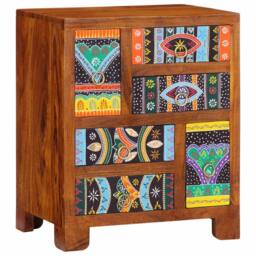 Berkfield Home Sideboard Multicolour 50x35x60 Solid Wood Acacia - thumbnail 1