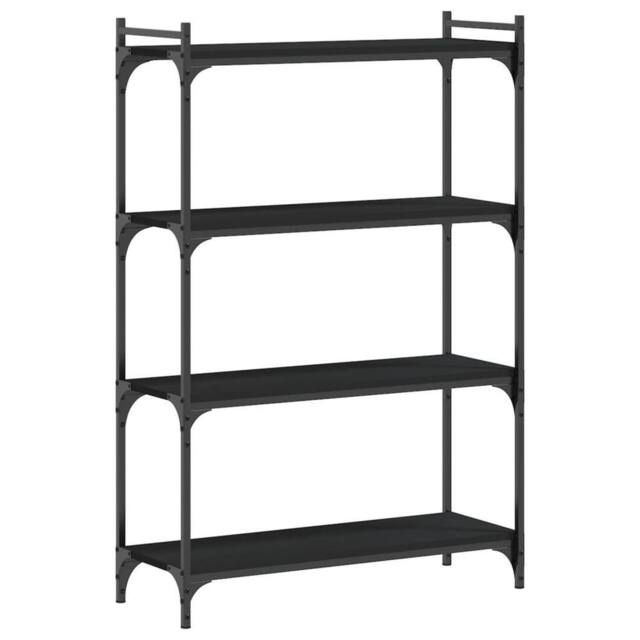 Berkfield Home Bookcase 4-Tier Black 80x30x120 cm Engineered Wood - Size: 80 x 30 x 120 cm - image 1
