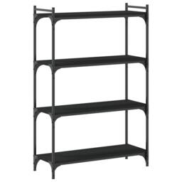 Berkfield Home Bookcase 4-Tier Black 80x30x120 cm Engineered Wood - Size: 80 x 30 x 120 cm - thumbnail 6
