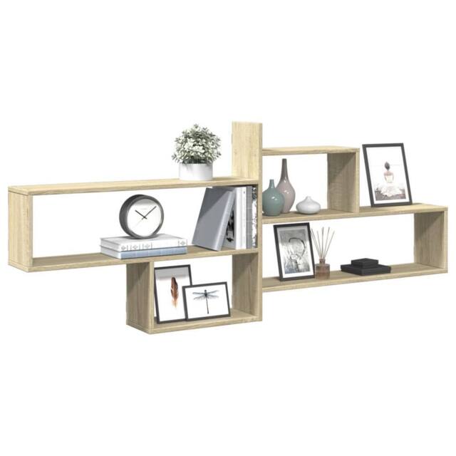 Berkfield Home Wall Shelf Sonoma Oak 167.5x18x68 cm Engineered Wood in Light Oak - image 1