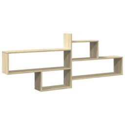 Berkfield Home Wall Shelf Sonoma Oak 167.5x18x68 cm Engineered Wood in Light Oak - thumbnail 3