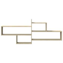 Berkfield Home Wall Shelf Sonoma Oak 167.5x18x68 cm Engineered Wood in Light Oak - thumbnail 4