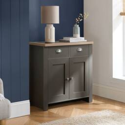 Birlea Highgate 2 Door 2 Drawer Sideboard in Dark Grey - Size: Large - thumbnail 1