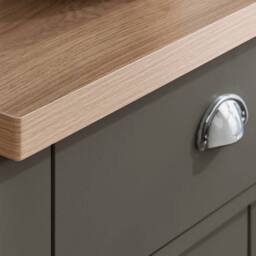 Birlea Highgate 2 Door 2 Drawer Sideboard in Dark Grey - Size: Large - thumbnail 3