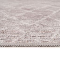 Kukoon Beige Grey Distressed Geometric Trellis Washable Living Room Area Rug - Size: 240 cm x 330 cm - thumbnail 4