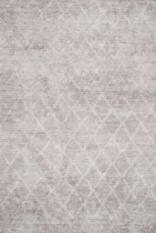 Kukoon Beige Grey Distressed Geometric Trellis Washable Living Room Area Rug - Size: 240 cm x 330 cm - thumbnail 1