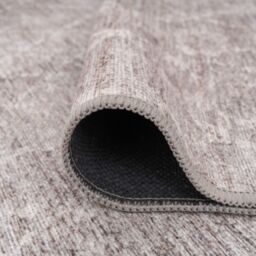 Kukoon Beige Grey Distressed Geometric Trellis Washable Living Room Area Rug - Size: 240 cm x 330 cm - thumbnail 6