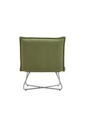 Living and Home Modern Linen Accent Chair with Metal Base in Green - thumbnail 5