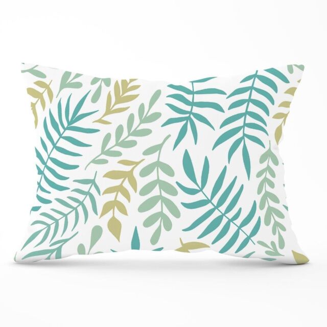 Warren Reed - Designer Multicolor Leafs & Branches Cushions in Green - Size: 60 cm x 60 cm - image 1
